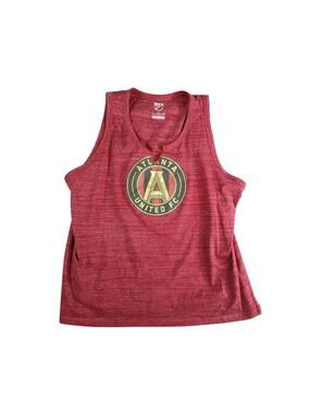 MLS Shirt Womens Large Tank Top Red Atlanta United FC Soccer Athletic NWT